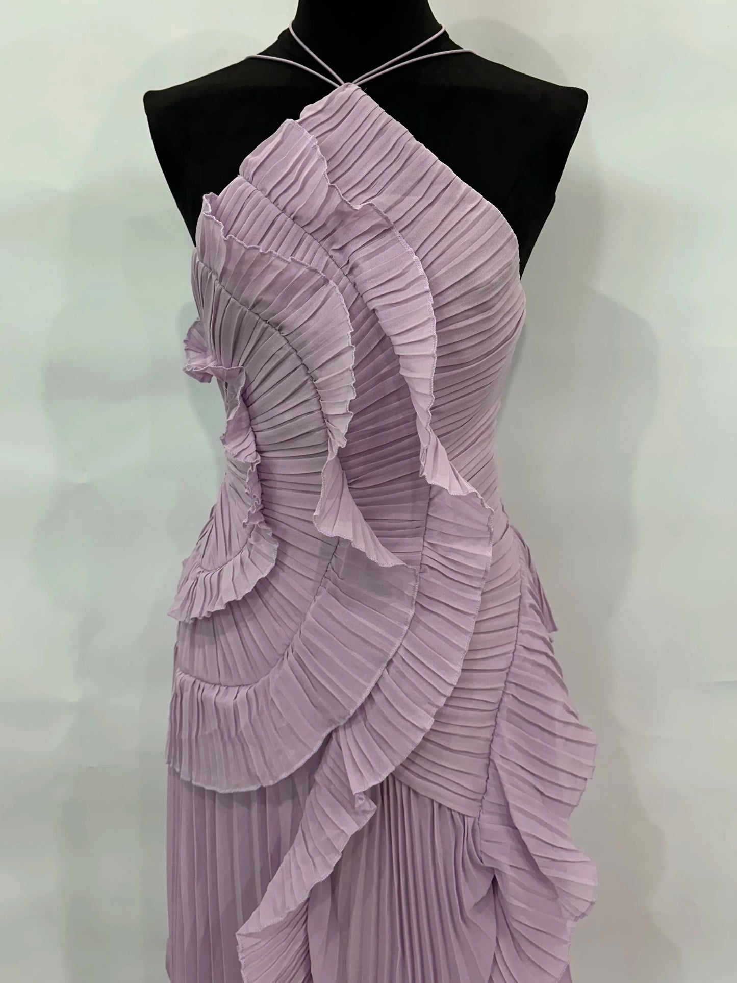 VESTIDO ADARA - ASIMÉTRICO VOLANTES | LAVANDA HAZE