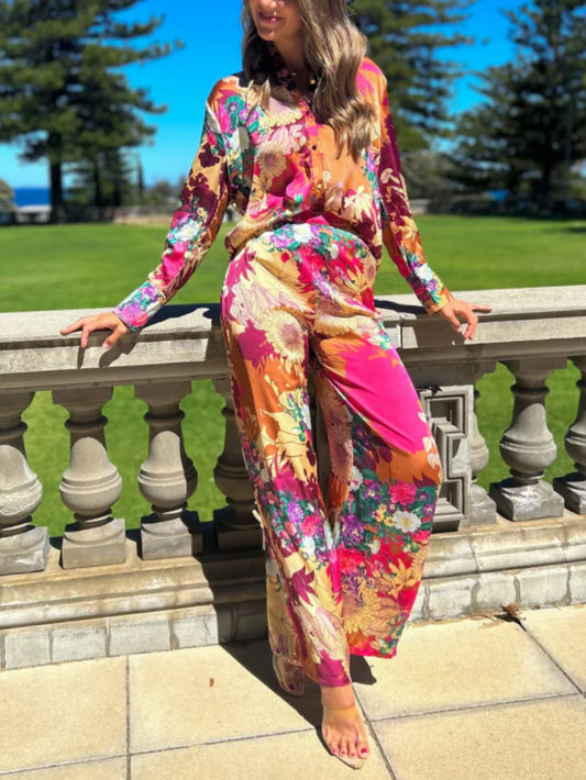 Conjunto de botones de satén suave floral