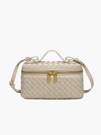BOLSO BAÚL TRENZADO DOBLE CREMALLERA