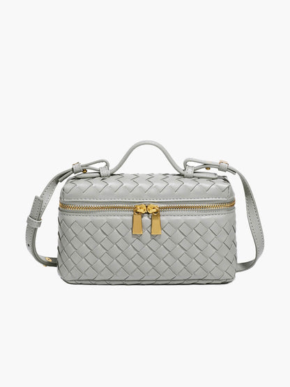 BOLSO BAÚL TRENZADO DOBLE CREMALLERA